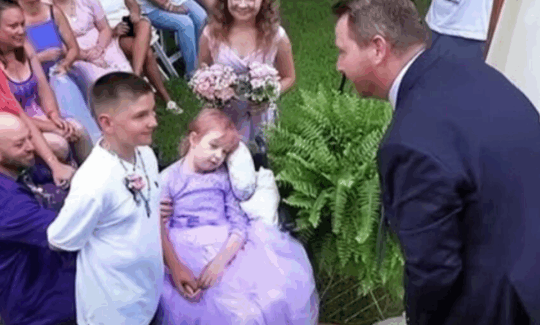 La familia cumple el último deseo de una niña de 10 años: una dulce boda con su amor de la infancia – ¡Las conmovedoras imágenes que derriten el corazón!