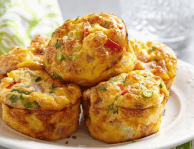 Magdalenas de Tortilla con Jamón, Queso y Verduras