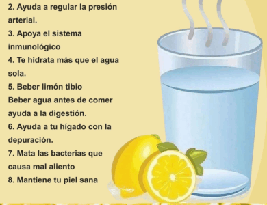 Beneficios de beber agua tibia con limón en ayunas