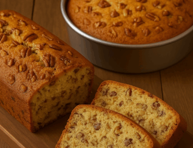 RECETA: PASTEL SALUDABLE DE AVENA Y NUECES (Sin harina de trigo, sin azúcar)