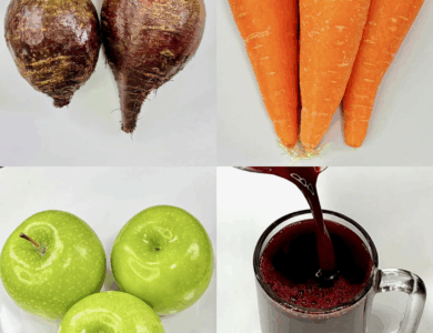 Jugo energético de remolacha, zanahoria y avena