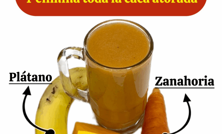 Jugo natural para el estreñimiento, desinflamar el vientre y eliminar los residuos intestinales