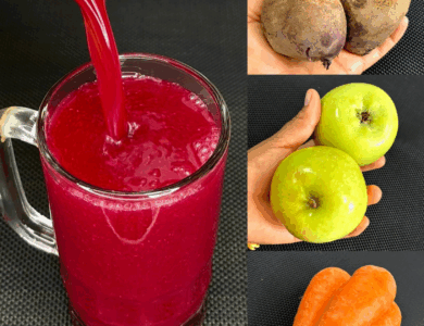 Batido Natural de Remolacha, Manzana Verde y Zanahoria: Energía, Color y Bienestar en un Vaso