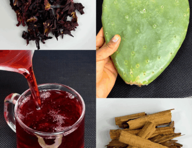 Infusión Natural de Nopal, Flor de Jamaica y Canela: Energía y Bienestar en un Vaso