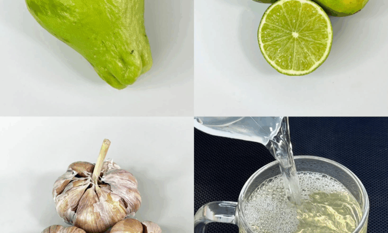 Bebida Natural de Chayote, Limón y Ajo: Vitalidad y Bienestar en una Taza