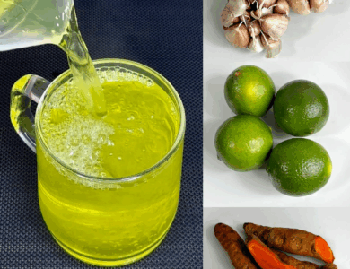 Infusión casera de ajo, limón y cúrcuma