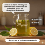 La bebida natural que derrite el moco, alivia la tos seca, la bronquitis y la sinusitis