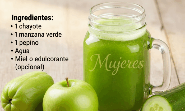 Jugo de Pepino, Manzana Verde y Chayote: El Depurativo Natural que Desinflama y Limpia el Cuerpo