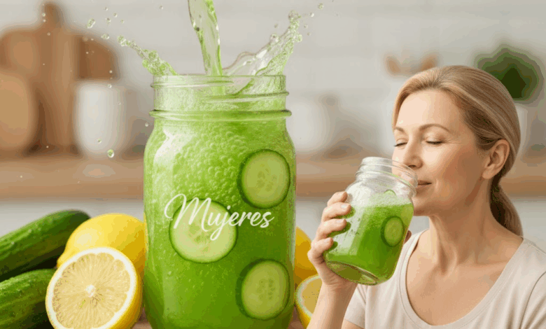 Bebida Natural de Pepino y Limón para Limpiar el Hígado y Eliminar la Hinchazón