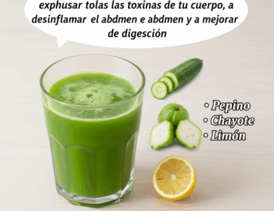 Jugo de pepino, manzana verde y chayote: una bebida natural para la digestión y la desinflamación