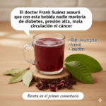 La bebida natural recomendada por el Dr. Frank Suárez contra la diabetes, la presión alta y la mala circulación