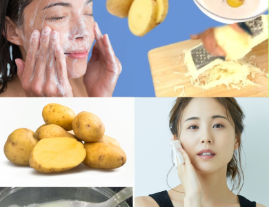 Limpiador facial casero de papa, leche y aloe vera para iluminar la piel y reducir manchas