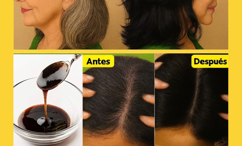 El Secreto Natural para Oscurecer el Cabello y Cubrir Canas con Café, Aceite de Coco y Ricino