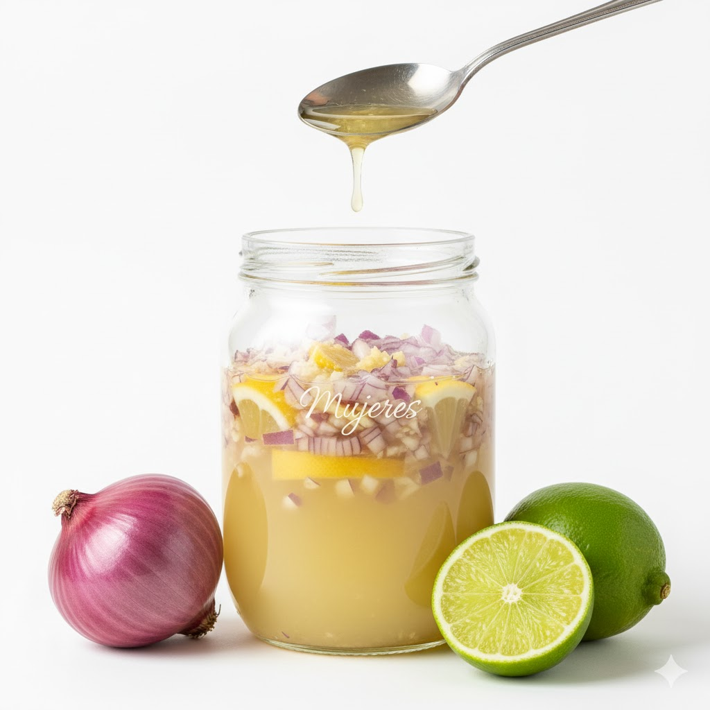 TÓNICO NATURAL DE AJO, CEBOLLA, MIEL Y LIMÓN: EL ELIXIR CASERO PARA LA INMUNIDAD, LA ENERGÍA Y EL VIGOR