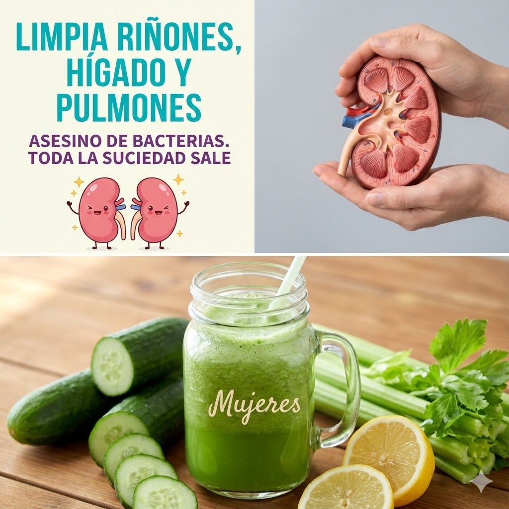Jugo Detox de Pepino y Apio: Limpia Riñones y Hígado de Forma Natural