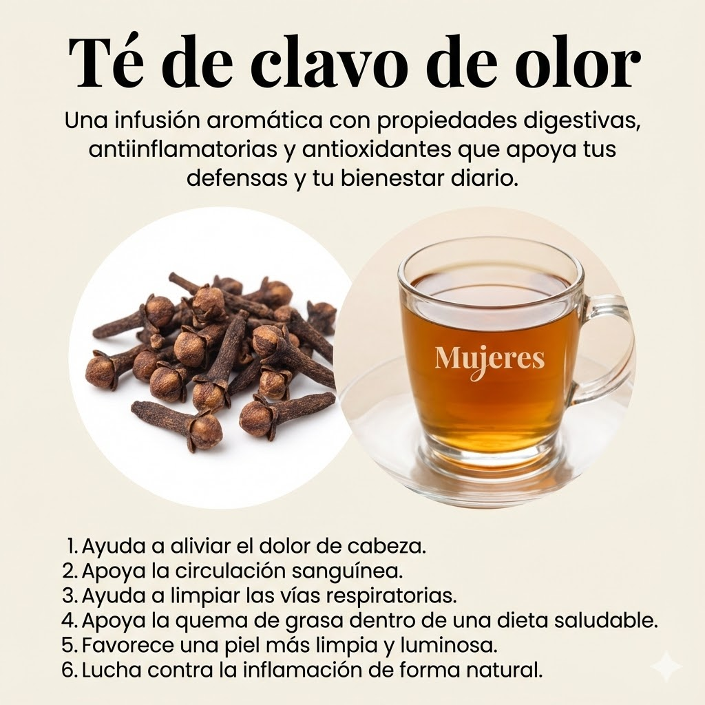 Té de clavo de olor: un pequeño gran aliado para la inflamación, la digestión y las defensas