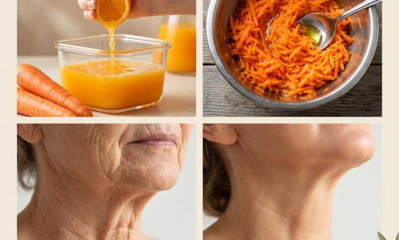 Mascarilla de Zanahoria para Reafirmar el Cuello y Eliminar Arrugas de Forma Natural