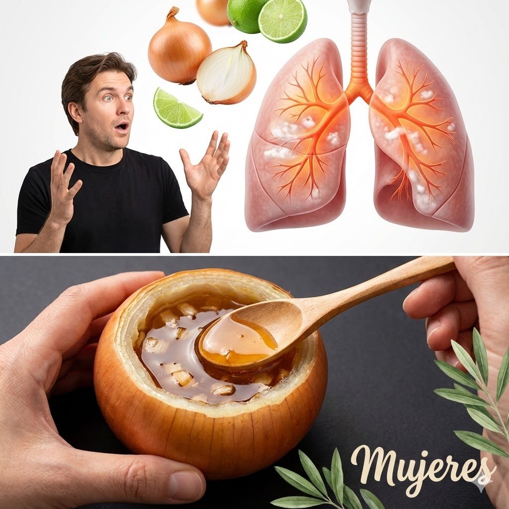 Remedio casero de cebolla y limón para aliviar la tos, la bronquitis y apoyar la salud pulmonar