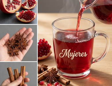 Bebida de Cáscara de Granada, Anís Estrellado y Canela: Tónico Nocturno para la Circulación, la Glucosa y la Salud de la Próstata