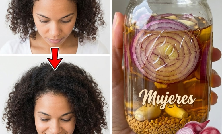 De Cabello Fino a Grueso: Receta Natural con Cebolla, Ajo y Fenogreco para un Crecimiento Más Fuerte