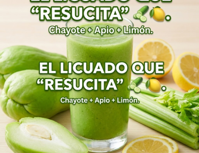 El Licuado Verde que “Resucita”: Chayote, Apio y Limón para tus Rodillas y Presión