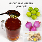Infusión tradicional con cebolla, limón y especias