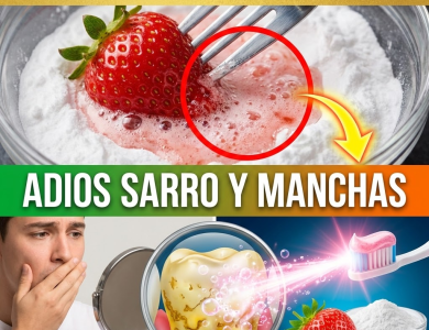 ¡Adiós a la Sonrisa de “Elote”! Blanquea tus Dientes y Elimina el Sarro con este Truco Casero de Fresa y Bicarbonato
