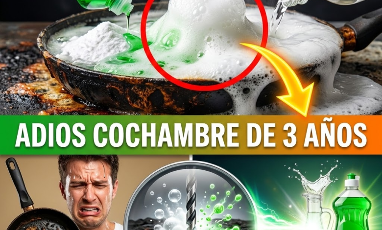 ¡Adiós al “Cochambre” de 3 Años! Deja tus Sartenes Quemados como Espejo con Bicarbonato y Vinagre