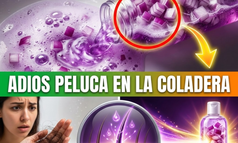 ¡¿Te Estás Quedando Pelona?! Frena la Caída del Cabello Hoy Mismo con el Champú de Cebolla Morada (¡Crece porque Crece!)