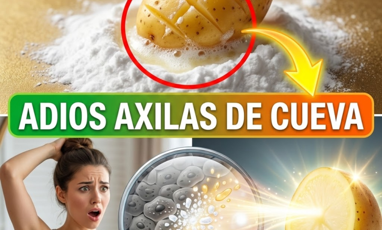 ¡¿Tienes “Axilas de Cueva”?! Aclara las Manchas Oscuras y Logra unas “Axilas de Perla” con Papa y Bicarbonato