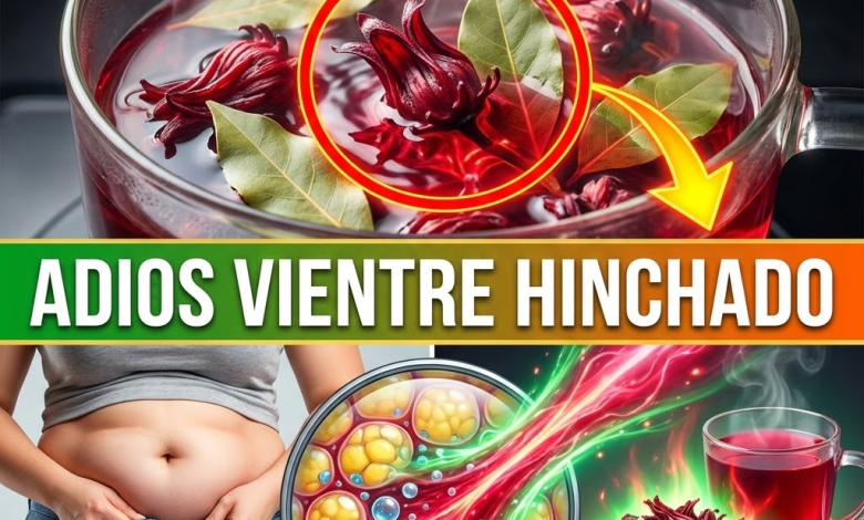¡¿Tienes una “Llantita de Masa” en el Vientre?! Derrite la Grasa y Elimina la Retención con el Té “Chupapanza” de Jamaica y Laurel