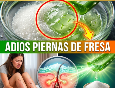 ¡¿Tus Piernas Parecen “Fresa”?! Borra los Puntitos Rojos y Vellos Enterrados con Sábila y Azúcar