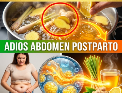 ¡¿Tu Abdomen Posparto Parece “Masa de Pan”?! Derrite la Grasa Rebelde y Elimina la Retención con el Detox de Jengibre y Limoncillo