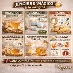 El “Jengibre Mágico” en tu rutina: 4 apoyos populares + receta rápida (sin milagros)