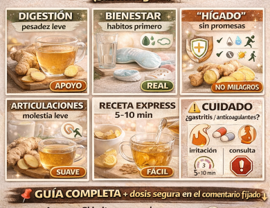 El “Jengibre Mágico” en tu rutina: 4 apoyos populares + receta rápida (sin milagros)